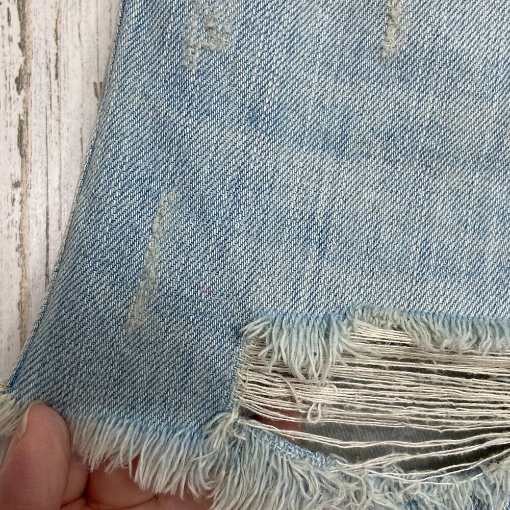 BDG Freja Vintage Fit Shorts Denim Cutoff Distressed Mid Rise Beach Boho Size 24 - Picture 3 of 11
